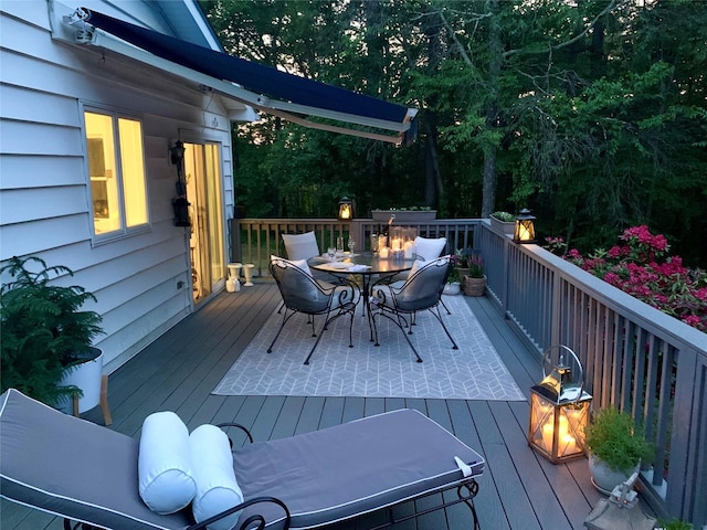 78 Schultz Hill Rd, Rhinebeck, NY 12580 - wooden deck featuring outdoor dining area