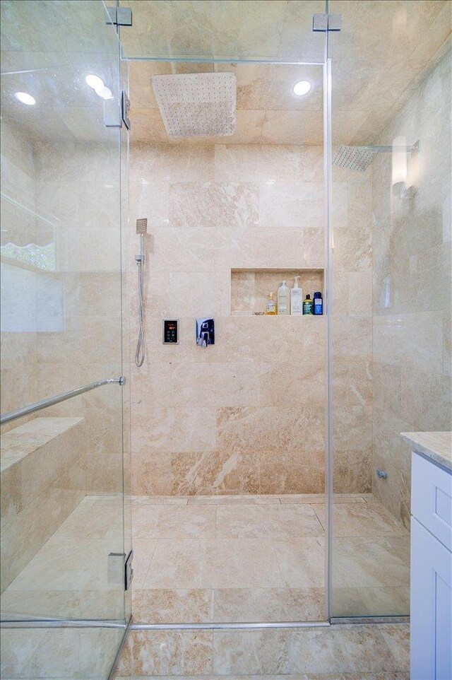 78 Schultz Hill Rd, Rhinebeck, NY 12580 - bathroom featuring a shower stall and vanity