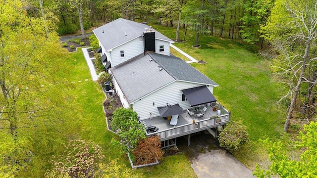 78 Schultz Hill Rd, Rhinebeck, NY 12580 - view from above of property with a forest