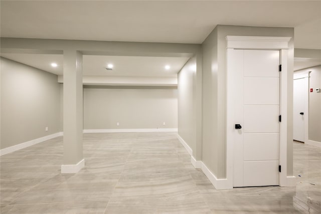 26 Kingston Ave, Hicksville, NY 11801 - below grade area with recessed lighting and baseboards