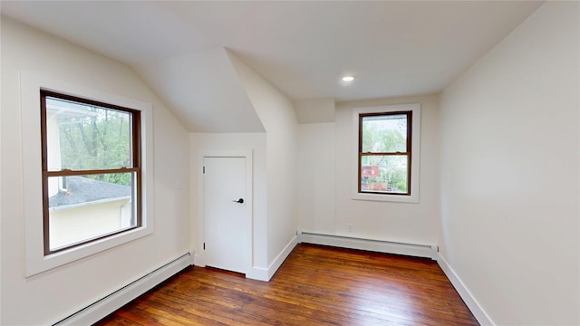 250 Cedar Hill Ave, Nyack, NY 10960 - bonus room with dark wood finished floors, lofted ceiling, and baseboard heating