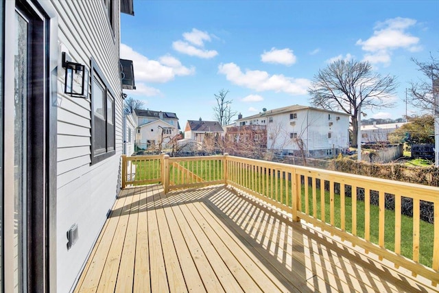 169 Bretton Rd, Yonkers, NY 10710 - wooden terrace featuring a yard and a residential view