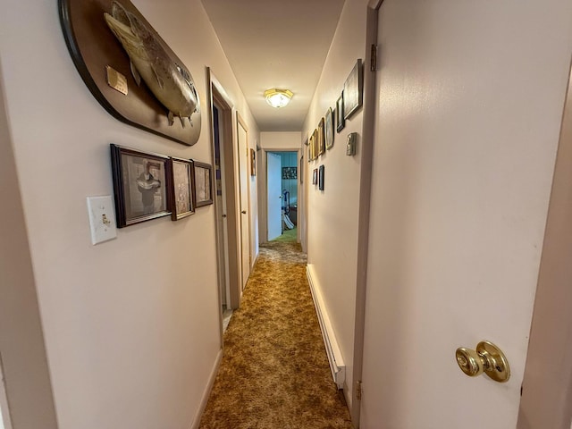 corridor with carpet floors