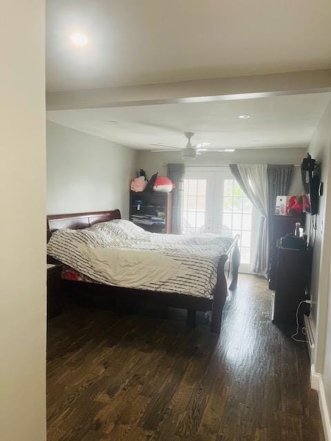 bedroom featuring wood-type flooring