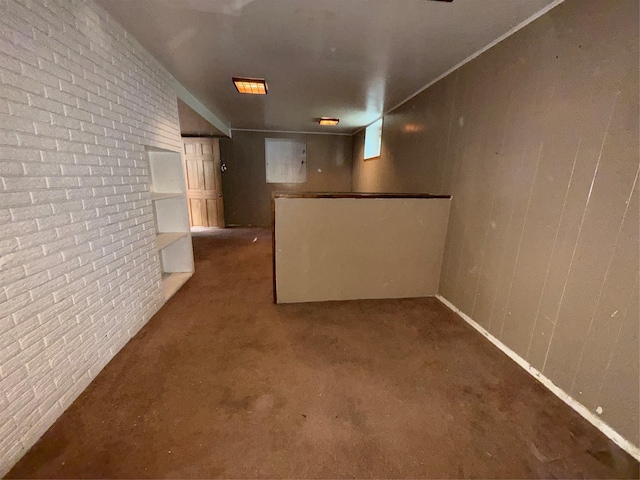finished below grade area featuring carpet flooring
