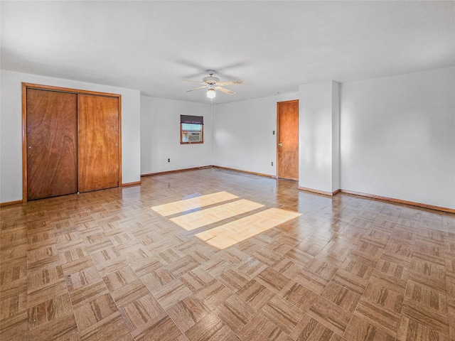 1994 Pine St, North Baldwin, NY 11510 - unfurnished bedroom featuring ceiling fan and a closet
