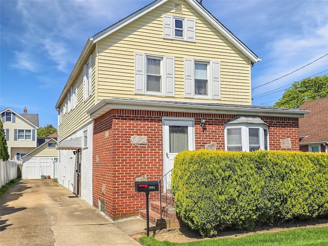 1994 Pine St, North Baldwin, NY 11510 - view of front of home featuring brick siding and entry steps