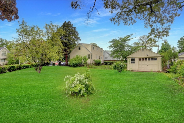 30 Inwood Rd, Glen Cove, NY 11542 - view of yard with an outbuilding, fence, and a garage