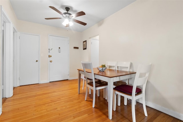 51 Rockledge Rd Unit 1A, Hartsdale, NY 10530 - dining area with light wood finished floors and ceiling fan