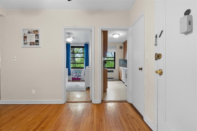 51 Rockledge Rd Unit 1A, Hartsdale, NY 10530 - entrance foyer with ceiling fan and light wood-style flooring