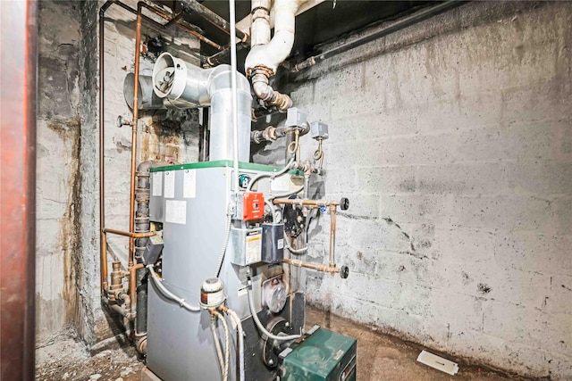 utility room with a heating unit