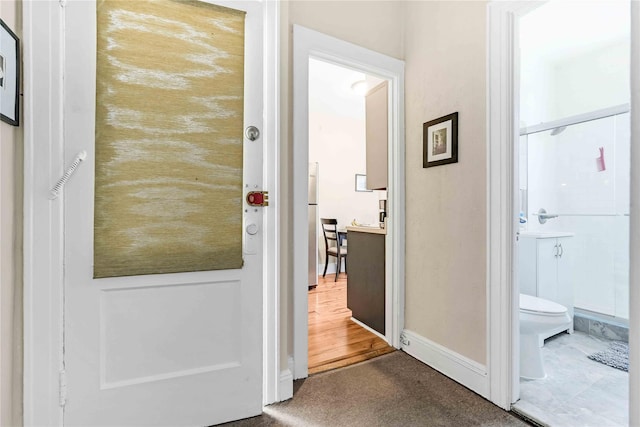 interior space with baseboards
