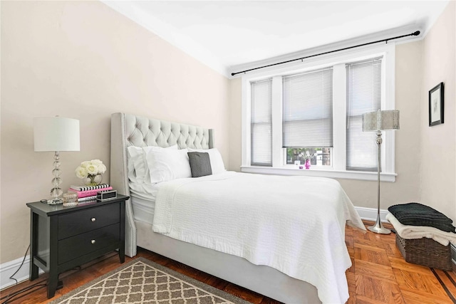 bedroom with baseboards