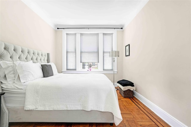 bedroom with baseboards