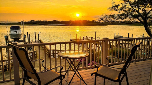208 Block Ln, Harbor Isle, NY 11558 - dock featuring a water view and boat lift