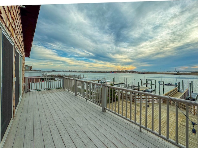208 Block Ln, Harbor Isle, NY 11558 - wooden deck featuring a water view