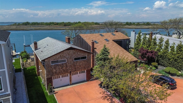 208 Block Ln, Harbor Isle, NY 11558 - view from above of property with a nearby body of water
