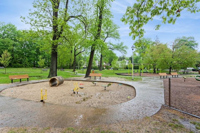surrounding community with a yard