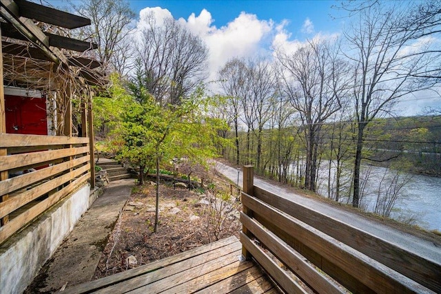 view of wooden terrace
