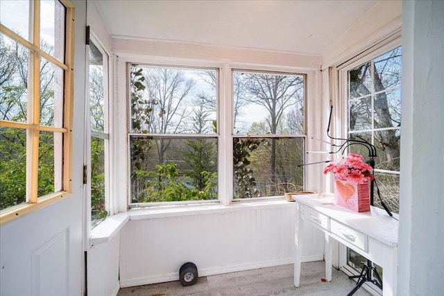 view of sunroom / solarium