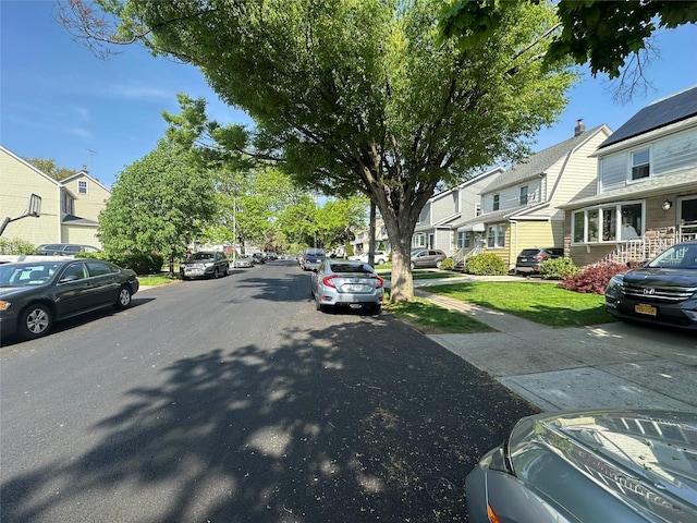 view of street with a residential view
