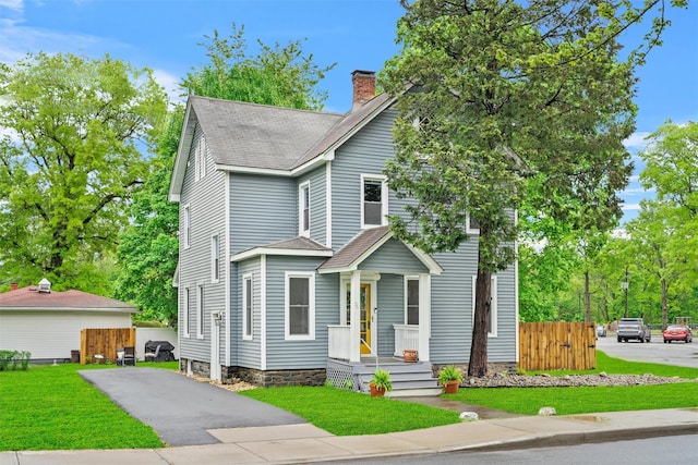 96 E Main St, Port Jervis, NY 12771 - view of front of home featuring a chimney and a shingled roof