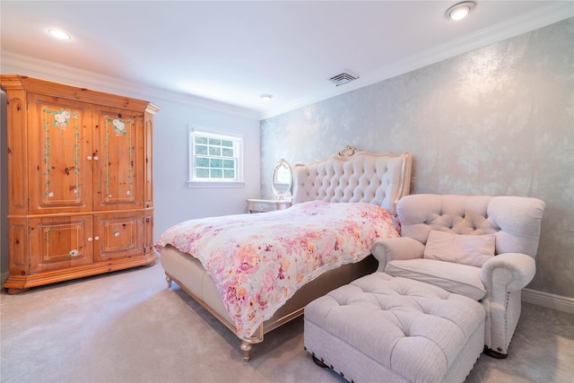 5 Samuel Ct, Syosset, NY 11791 - carpeted bedroom with ornamental molding