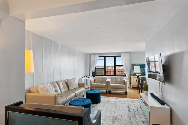 living room featuring wood finished floors