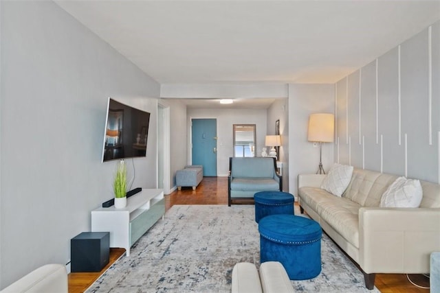 living room featuring wood finished floors