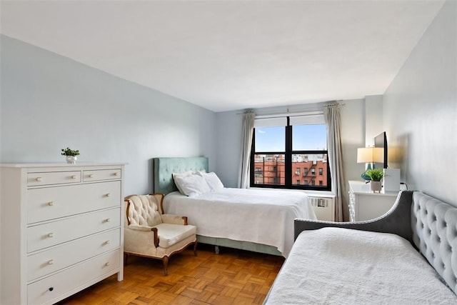 bedroom with radiator