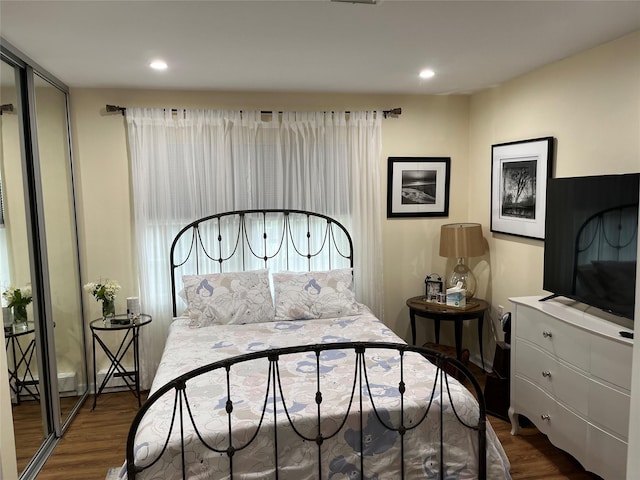 140A Laurance Ln, Ridge, NY 11961 - bedroom with dark wood-type flooring and recessed lighting
