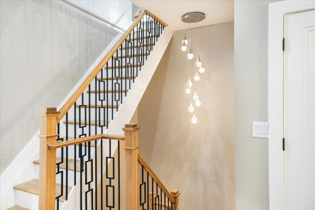 260 Main St, Goshen, NY 10924 - stairway featuring a towering ceiling