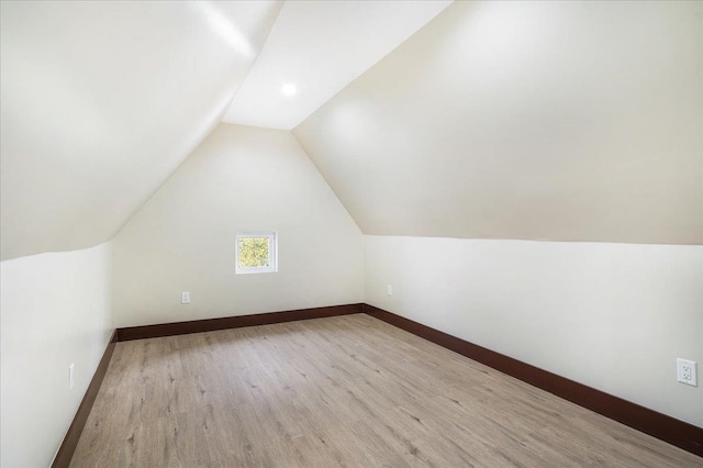 260 Main St, Goshen, NY 10924 - additional living space with baseboards, wood finished floors, and vaulted ceiling