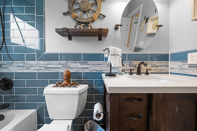 142 Rte 25a, Shoreham, NY 11786 - bathroom with toilet, vanity, and backsplash