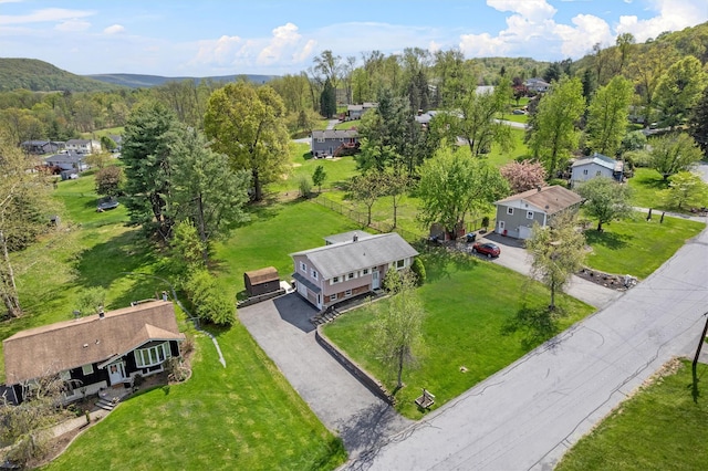 drone / aerial view featuring a residential view