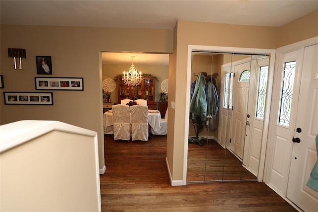 8 Rolling Way, New City, NY 10956 - foyer entrance featuring wood finished floors and a notable chandelier