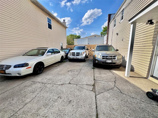 view of parking / parking lot
