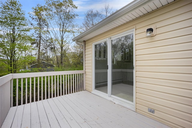 view of wooden deck