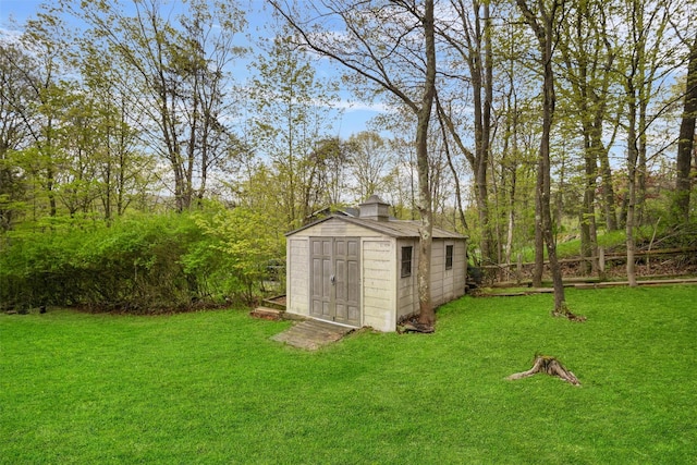 view of shed