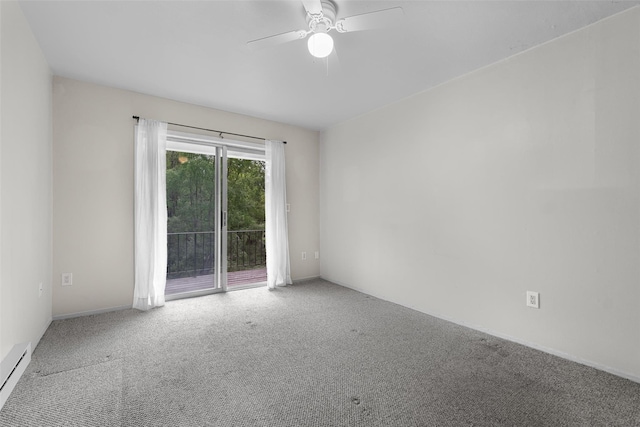 311 Fox Run Ln, Carmel, NY 10512 - carpeted empty room with baseboard heating and a ceiling fan