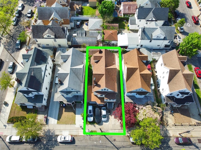 drone / aerial view with a residential view