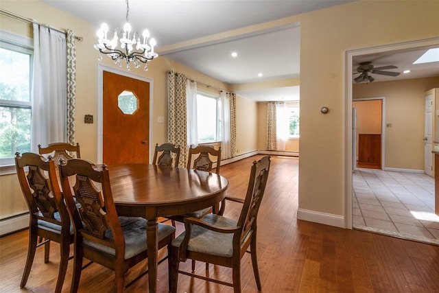 7 Cobblestone Ln, Cortlandt Manor, NY 10567 - dining space featuring a chandelier, light wood-style floors, and recessed lighting