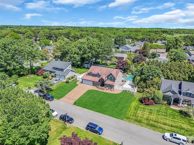 12 Barbera Rd, Commack, NY 11725 - aerial perspective of suburban area featuring a forest