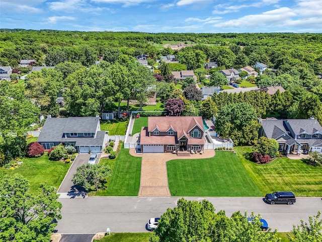 12 Barbera Rd, Commack, NY 11725 - aerial view of residential area featuring a forest