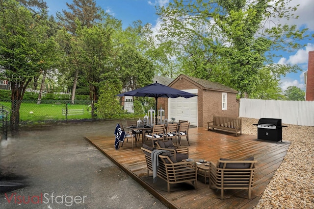 39 Crestmont Ave, Yonkers, NY 10704 - view of patio featuring outdoor dining area, an outdoor structure, fence, and a grill