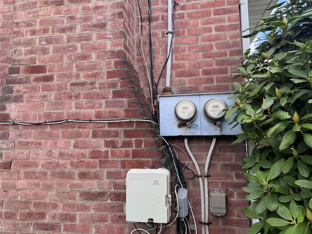5 W Stone St, Newburgh, NY 12550 - exterior view of brick siding and electric meter