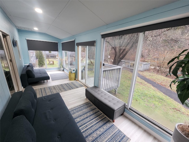 7181 County Highway 7, Roscoe, NY 12776 - sunroom with lofted ceiling and healthy amount of natural light