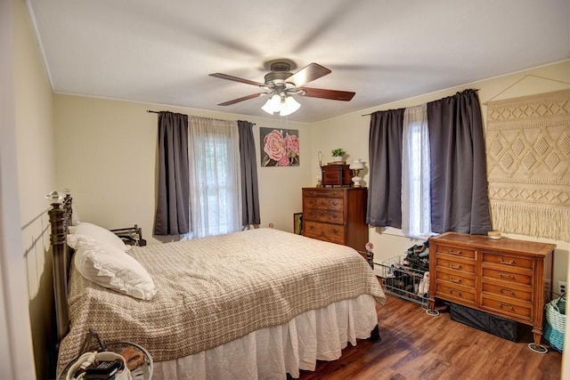 21 Potter Ln, Levittown, NY 11756 - bedroom featuring wood finished floors and ceiling fan
