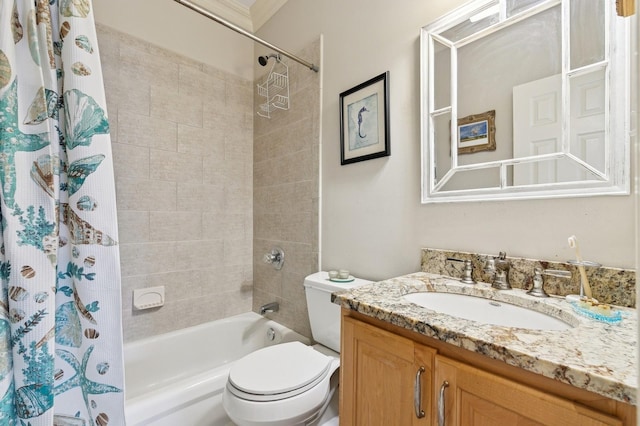 91 Soundview Dr, Rocky Point, NY 11778 - bathroom with toilet, shower / bath combo, and vanity