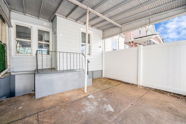 view of patio / terrace with fence